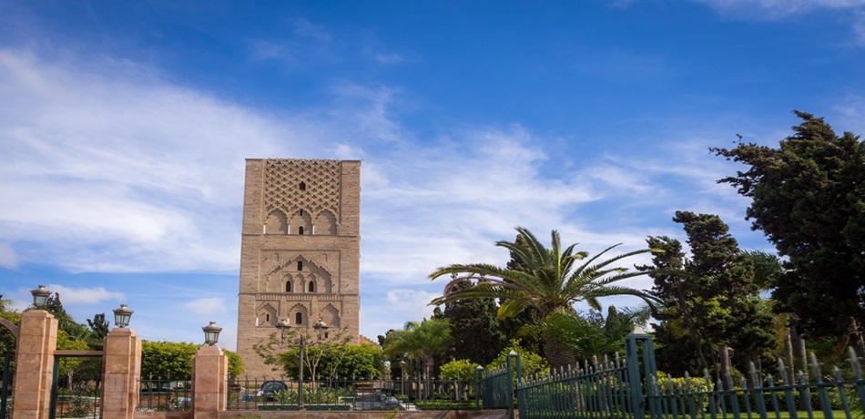 A beautiful shot of the Hassan Tower in Rabat, Morocco