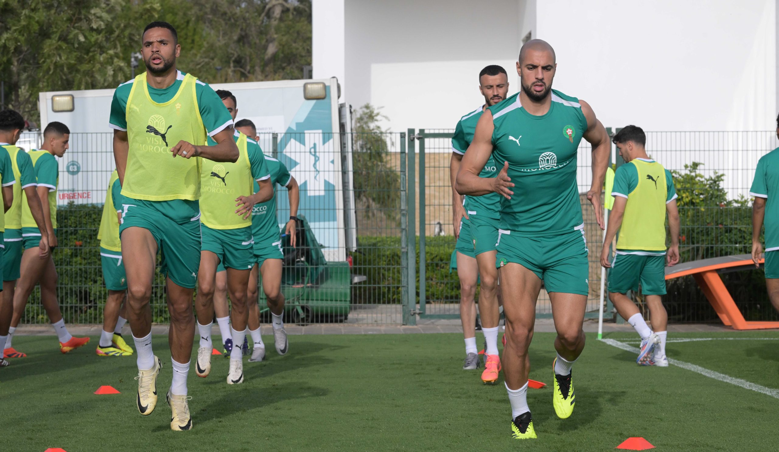 المنتخب الوطني يجري آخر حصة تدريبية قبل مواجهة منتخب زامبيا
