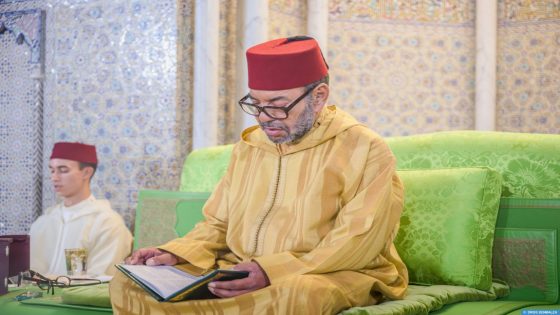 أمير المؤمنين يترأس بمسجد حسان بالرباط حفلا دينيا إحياء لليلة المولد النبوي الشريف